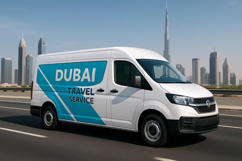 Modern Dubai road travel service vehicle Modern Dubai road travel service vehicle