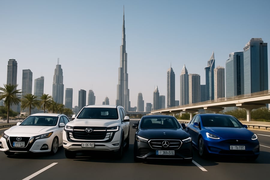Modern vehicles for road travel in Dubai Modern vehicles for road travel in Dubai